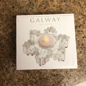 Galway Irish Crystal tea light holder - NEW